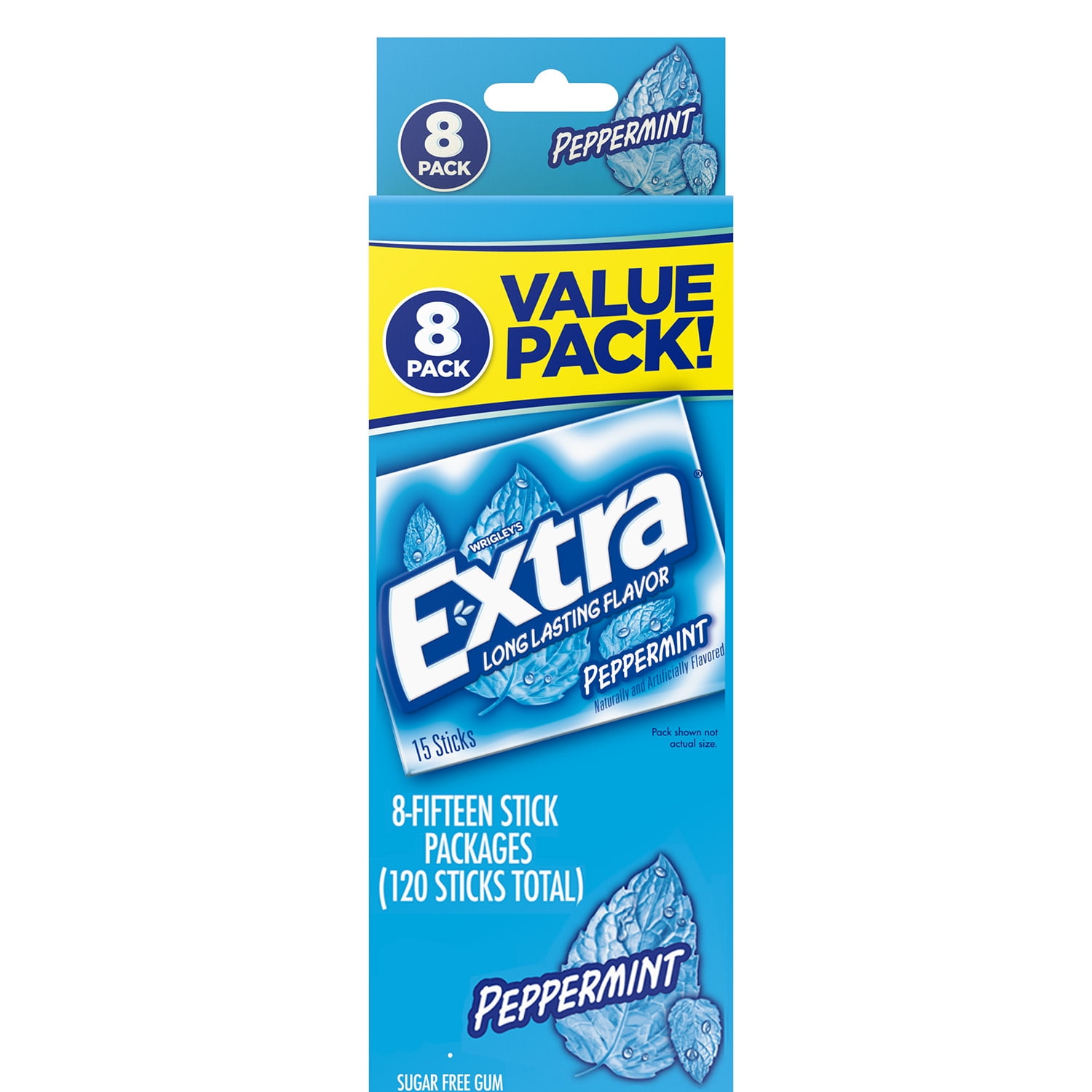 Extra Peppermint Sugar Free Chewing Gum - 8 Ct Bulk Pack
