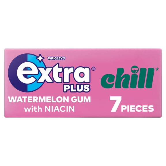 Extra Plus Chill Watermelon Flavour Chewing Gum 7 Pieces, Imported from Britain