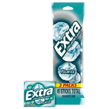 Extra Polar Ice Sugar Free Gum Back To School Chewing Gum – 3 Pack
