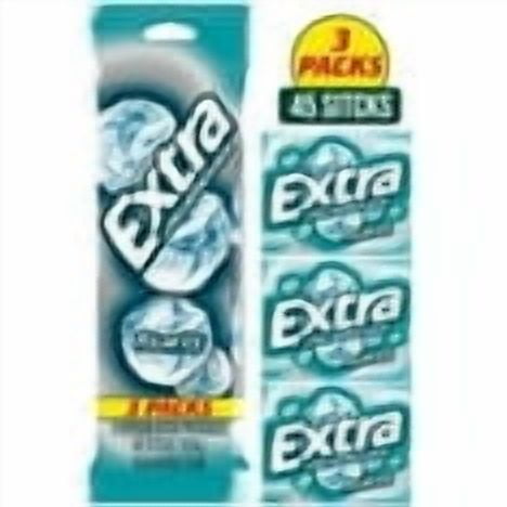 Extra Polar Ice Sugar Free Chewing Gum - 15 ct 3 Pack (Pack of 4)
