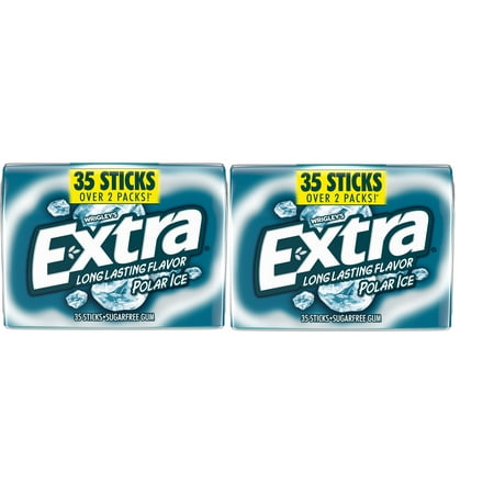 Extra Polar Ice Sugar Free Chewing Gum - 35 ct 2 Pack