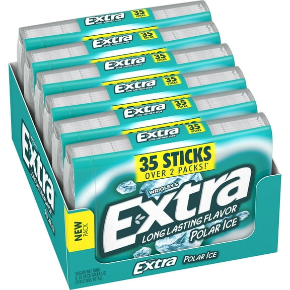 Extra Polar Ice Sugar Free Chewing Gum Bulk - 15 ct (6 Pack)