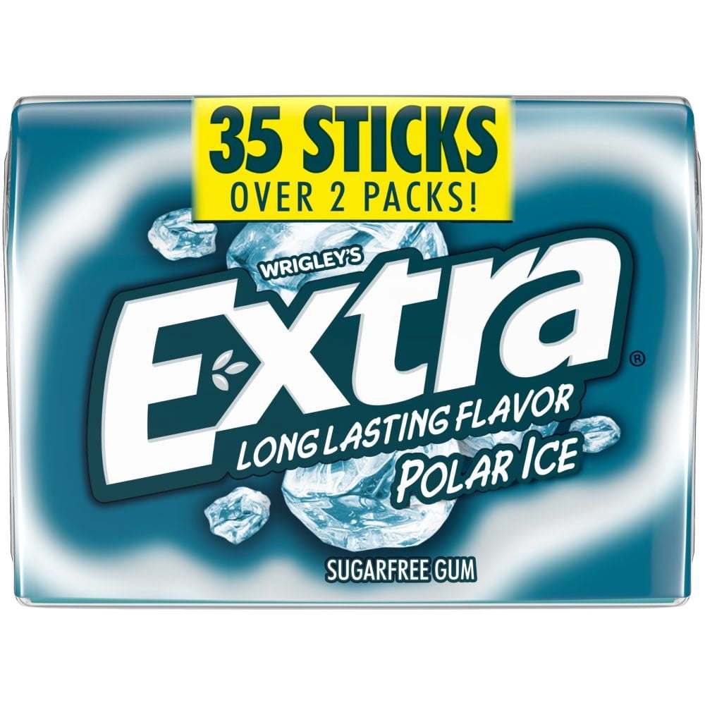 Extra Polar Ice Sugar Free Chewing Gum Pack 35 pc - Pack of 3