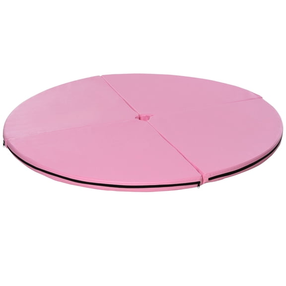 Extra Protective 2T x 5W Foldable Pole Dance Mat Pink with Handle Lightweight