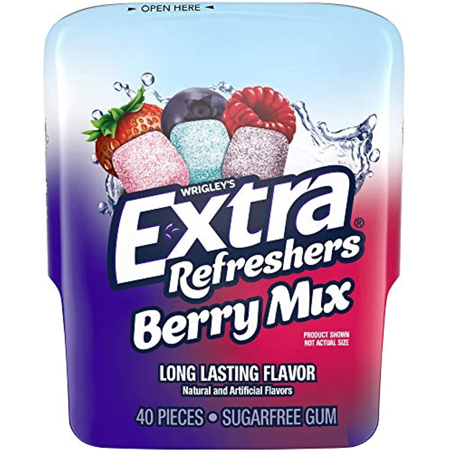 Extra Refreshers Berry Mix Gum, 40-Piece Bottle - Walmart.com