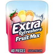 Extra Refreshers Fruit Mix Sugar Free Chewing Gum - 40 ct Bottle