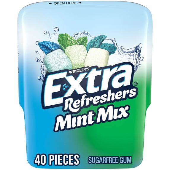 Extra Refreshers Mint Mix Sugar Free Chewing Gum - 40 Piece Bottle (Pack of 6)