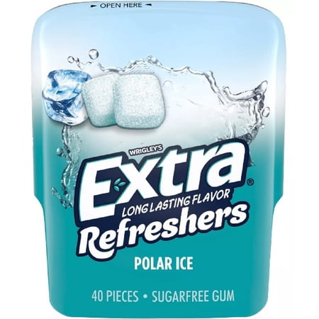 Extra Refreshers Polar Ice Chewing Gum (Pack of 5)
