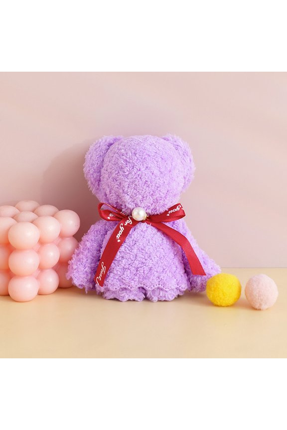 Extra Savings, Absorbent Coral Velvet Towel, Colorful Striped Face Wash Towel, Children's Household Soft Gift Towel Festive Shopping | 100%Polyester, Purple, MIANHT