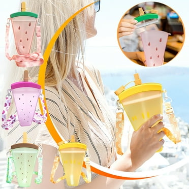 Extra Savings, Popsicle Water Cup | Cute Fruit Water Cup with Lanyard, Clearance & Promo | Plastic, Green, MIANHT