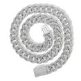 thumbnail image 1 of Extra Shiny Big Iced Out Cuban Chain, Width 16MM Hip Hop Cuban Link Necklace for Men, 16-24 Inch Solid Thick Miami Cuban Link Chain for Men, Gift Box Included, 1 of 8