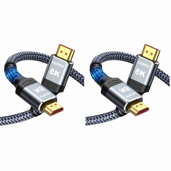 Extra Short 8K HDMI Cable 1.07ft Total Length, 0.71ft Cable Length, Ultra High Speed HDMI Braided Cord-4K@120Hz, 8K@60Hz,eARC, Compatible for PS5,Monitor,PC and More