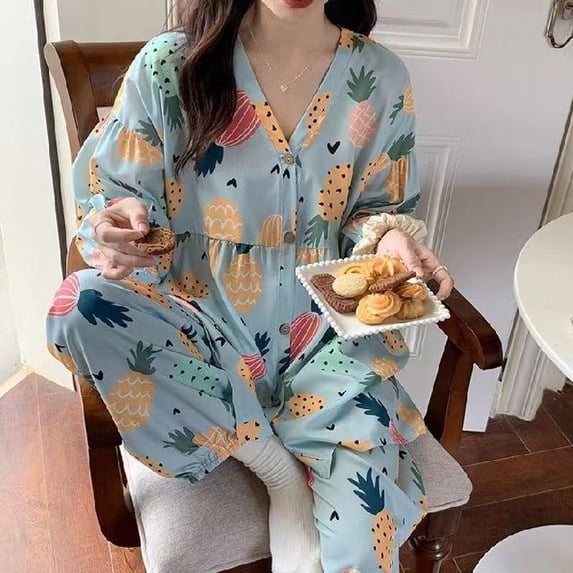 Extra Size 300 Catty Autumn Winter New Pajamas Female Explosive Cute Student Loose Home Set Can Worn Outside Pijamas Women