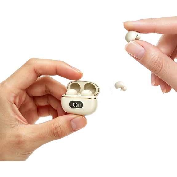 Extra Small Invisible Mini Earbuds Wireless Bluetooth Small Invisible Ear Buds for Sleeping Smallest Headphones Tiny Micro Hidden Discreet Earbuds for Work