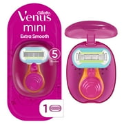 Extra Smooth Travel Razor Kit for Women, Mini Handle + Refill + Case