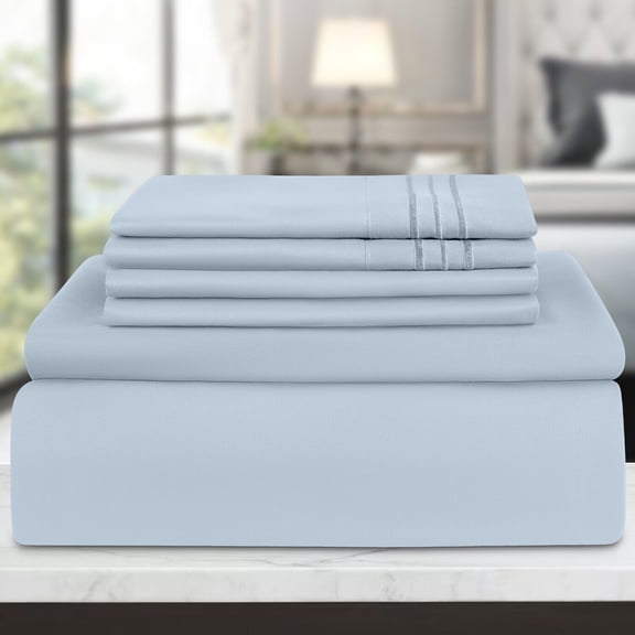 Extra Soft 14" Deep Pocket 1800 Series Hotel Quality 6 Piece Bed Sheet Set