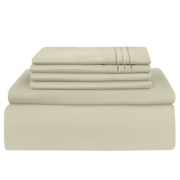 Extra Soft 14" Deep Pocket 1800 Thread Count Hotel Quality 6 Piece Bed Sheet Set