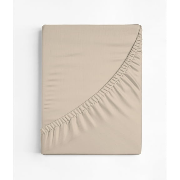 Extra Soft Full Size Fitted Sheet Bamboo Rayon Deep Pocket 15", Moisture Wicking,Cooling, Breathable, Beige