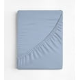 thumbnail image 1 of Extra Soft Bamboo Rayon King Size Fitted Sheet, Deep Pocket 15", Moisture Wicking,Cooling, Breathable-King/California,Blue, 1 of 5