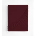 thumbnail image 1 of Extra Soft Bamboo Rayon Queen Size Fitted Sheet, Deep Pocket 15", Moisture Wicking, Cooling, Breathable, Burgundy, 1 of 6