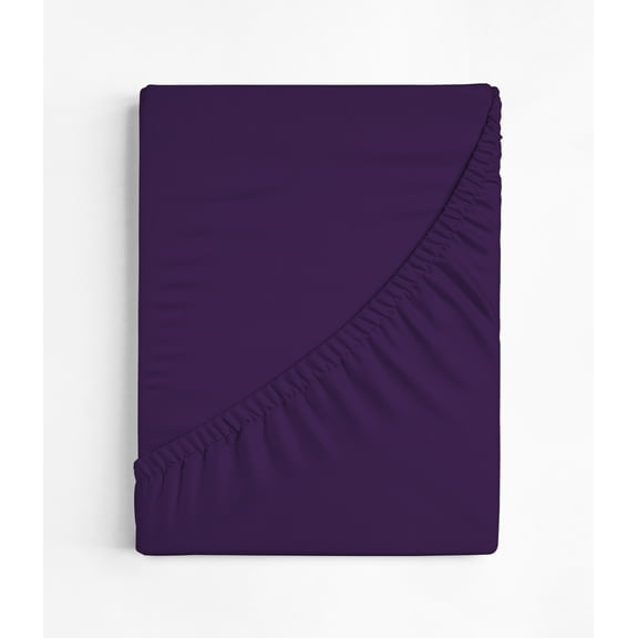 Extra Soft Bamboo Rayon Queen Size Fitted Sheet, Deep Pocket 15", Moisture Wicking, Cooling, Breathable, Purple