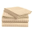thumbnail image 1 of Extra Soft Brushed Fabric Deep Pocket 1800 Series Luxury 3-Piece Stripe Sheet Set (Twin XL, Ivory), 1 of 2