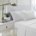 thumbnail image 1 of Extra Soft Brushed Fabric Deep Pocket 1800 Series Luxury 4-Piece Embossed Sheet Set (King, White), 1 of 2
