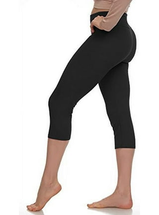 Women's Plus Size Capri Cropped Leggings Elastic Waist Stretch