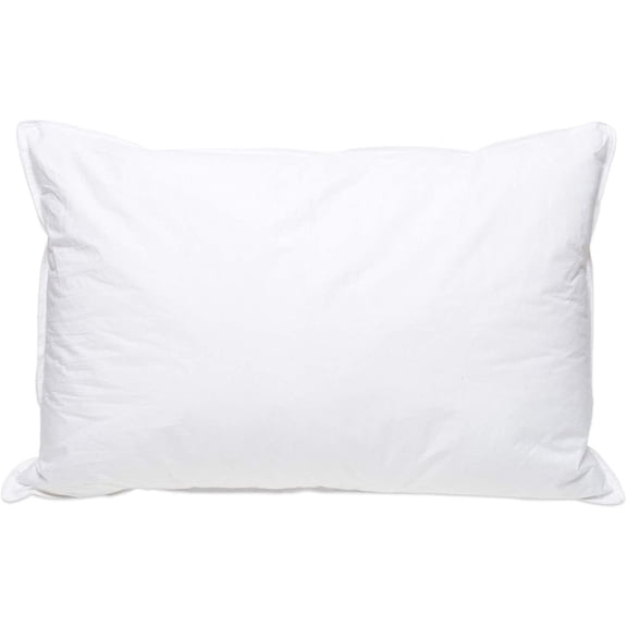 Extra Soft Down Pillow - Great for Stomach Sleepers Pillow - Very Flat - Bed Pillow - White Duck Down - King Size