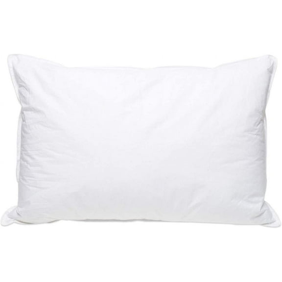 Extra Soft Down Pillow - Great for Stomach Sleepers Pillow - Very Flat - Bed Pillow - White Duck Down - Queen Size