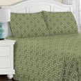 thumbnail image 1 of Extra Soft Fitted Sheet, Sage Trellis, California King, 1 of 1