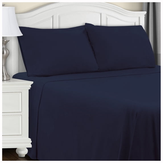 Extra Soft Flannel Sheet Set Navy Blue / King