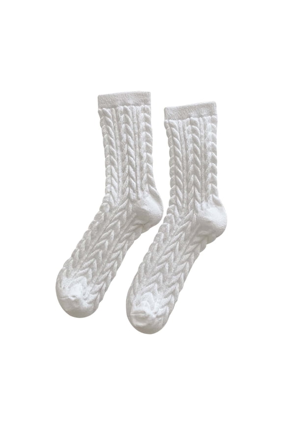 Extra Soft Knit Crew Socks Thermal Winter Sleeping Booties for Indoor Floor Comfort and Cozy Housewarming