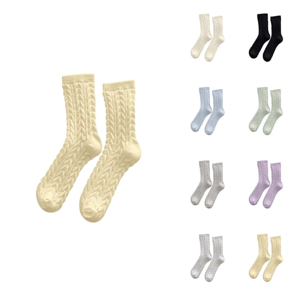 Extra Soft Knit Crew Socks for Women – Cozy Thermal Winter Sleeping Socks, Fuzzy Fluffy Microfiber Plush Indoor Housewarming Gift for Home Floor Comfort