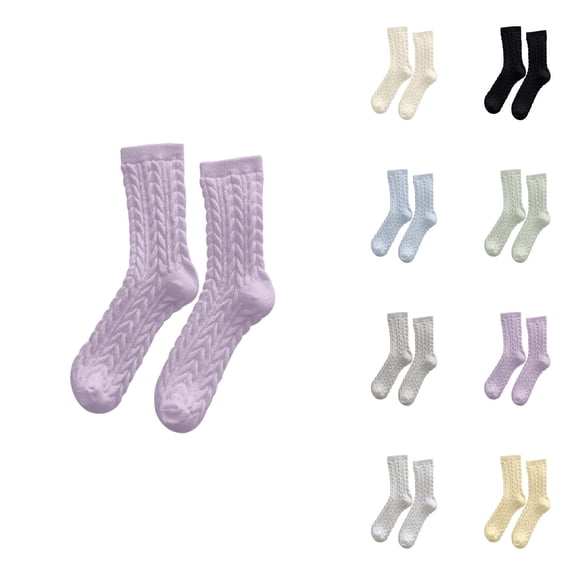 Extra Soft Knit Crew Socks for Women – Cozy Thermal Winter Sleeping Socks, Fuzzy Fluffy Microfiber Plush Indoor Housewarming Gift for Home Floor Comfort