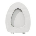 thumbnail image 1 of Extra Soft Standard Round Toilet Seat Decorative Lid With Comfort Foam Cushioning Adjustable Quick Screw Attach Non-Slip Hinges Easy Clean, 1 of 8