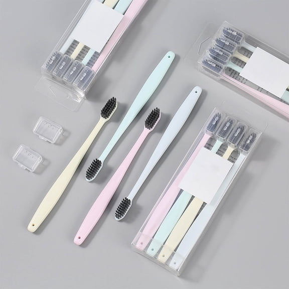 Extra Soft Toothbrushes for Adults, Adult Small Head Soft Bristle Toothbrush 4pcs Family Pack