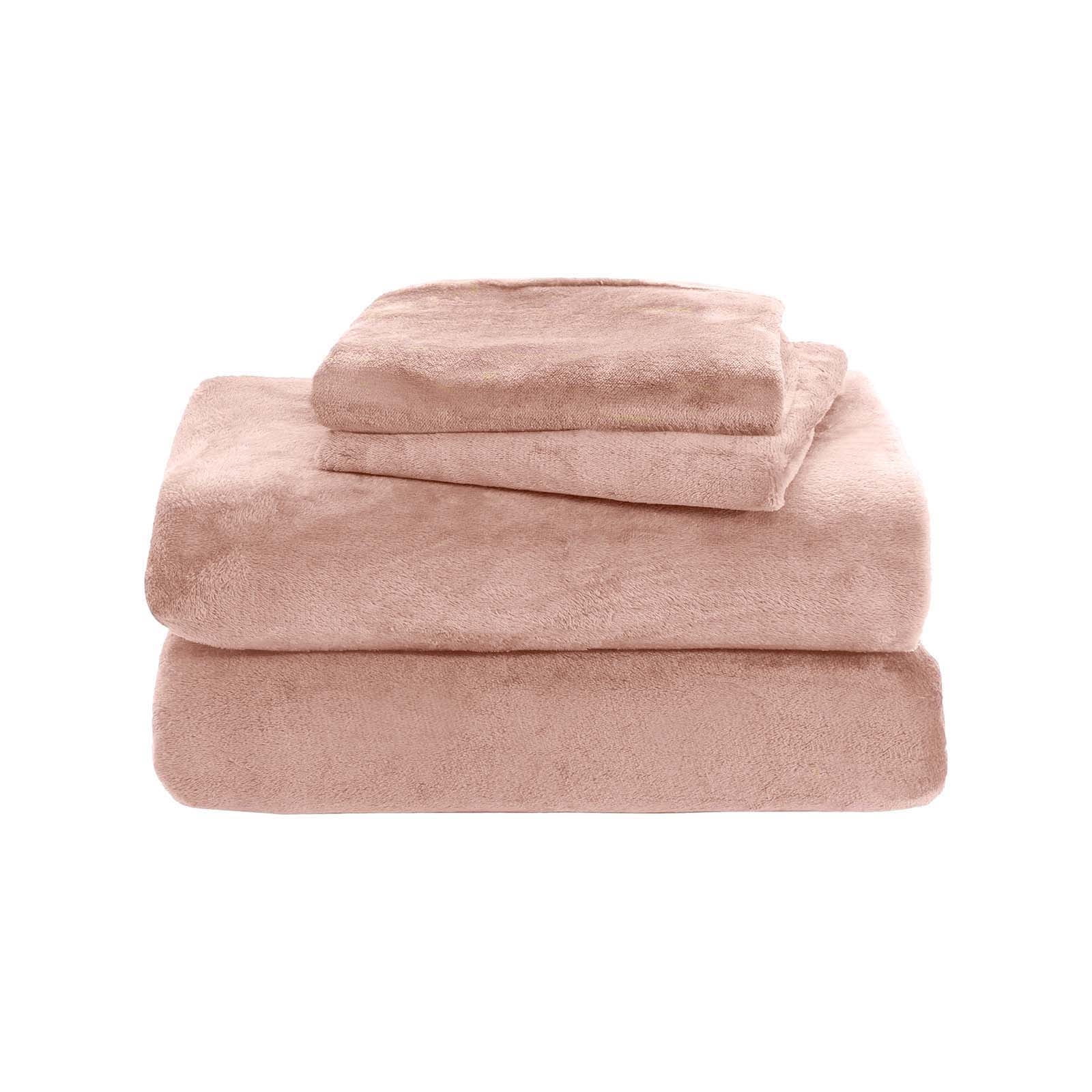Extra Soft Velvet Plush Queen Micro Fleece Sheet Set Deluxe Microplush