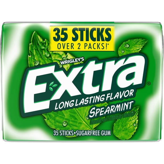 Extra Spearmint Sugar Free Chewing Gum Pack - 35 Count-Pack of 4