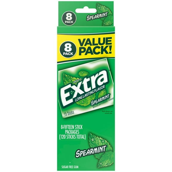 Extra Spearmint Sugar-Free Gum Value Pack - 120ct