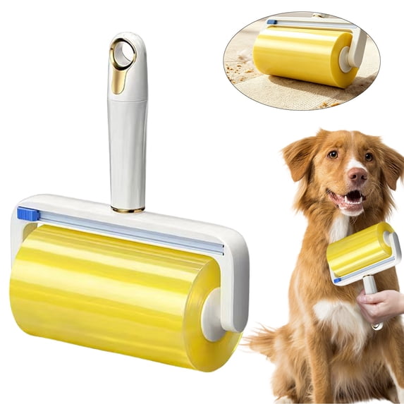 Extra Sticky Pet Lint Roller - Strong Adhesive Roller for Clothes, Sofa & Carpet, Portable Remover for Dog & Cat Hair, Reusable & Travel-Friendly Cleaning Tool, 10cm*30
