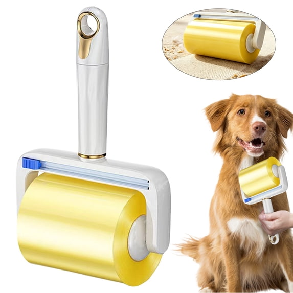 Extra Sticky Pet Lint Roller - Strong Adhesive Roller for Clothes, Sofa & Carpet, Portable Remover for Dog & Cat Hair, Reusable & Travel-Friendly Cleaning Tool, 10cm*30