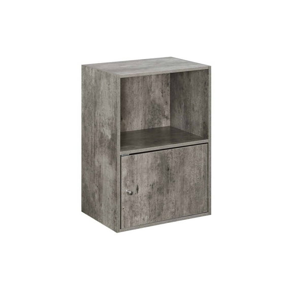 Extra Storage 1 Door Cabinet Faux Birch: Modern Accent Furniture with Chrome Knob
