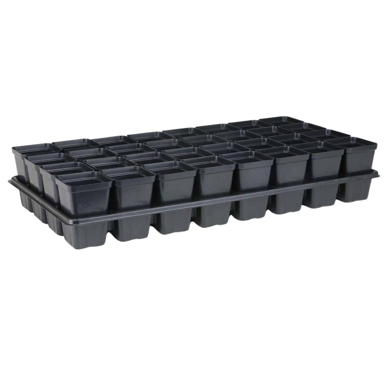 Extra Strength 32 Cell Seedling Starter Trays w/Inserts, 2 Pack, for Seed Germination, Plant Propagation, Growing Trays, Planting Starter 2 Trays 64 Pots