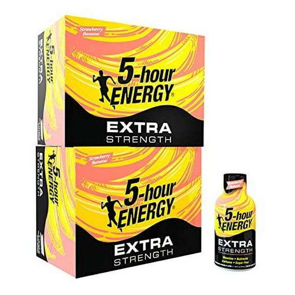 Extra Strength 5-hour ENERGY Shots Strawberry Banana Flavor 24 Count