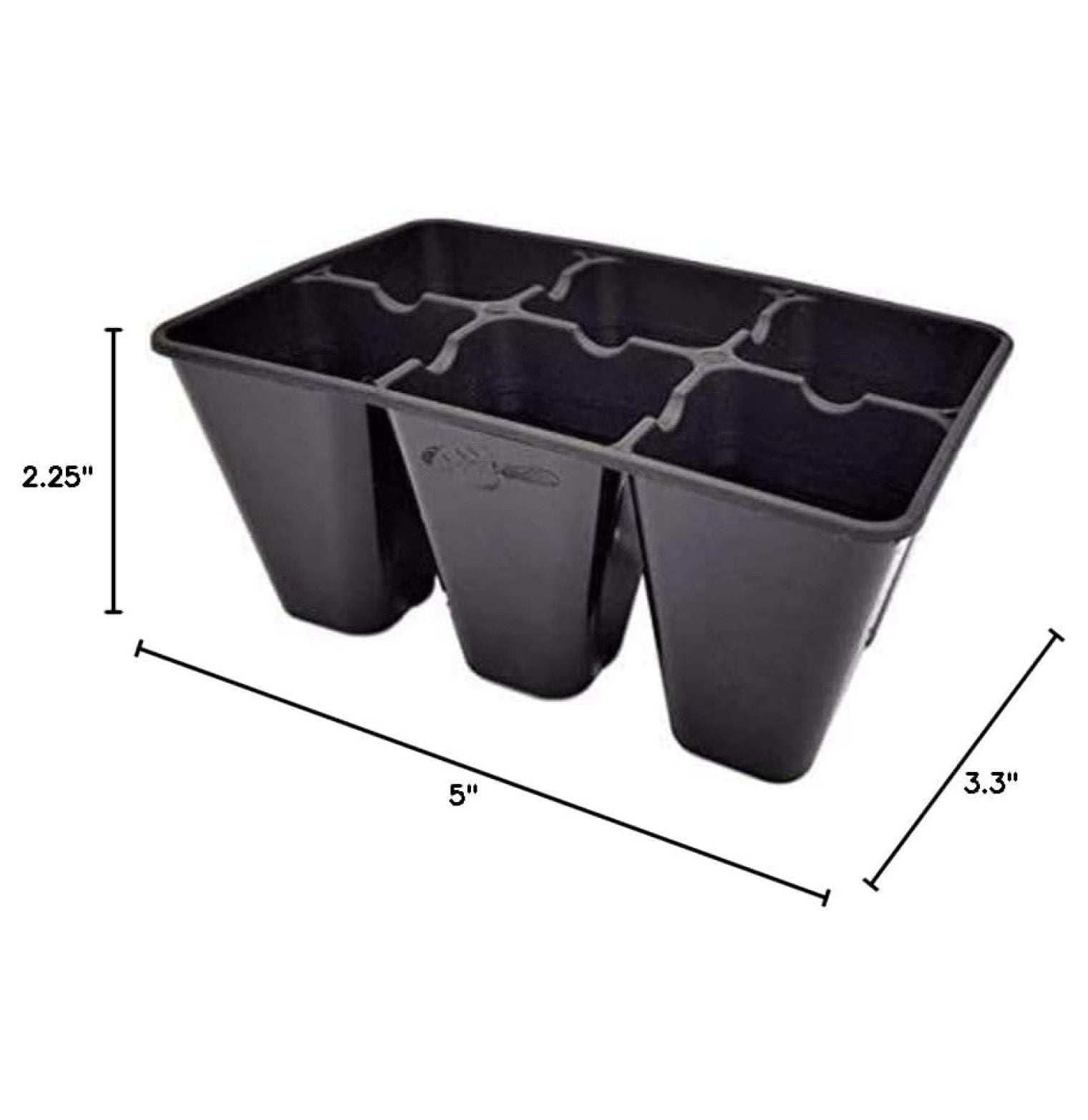 Extra Strength 6 Cell Seedling Starter Trays, 60 Pack (360 Cells), for Seed Germination and Plant Propagation Planting Starting Plugs 60 Trays