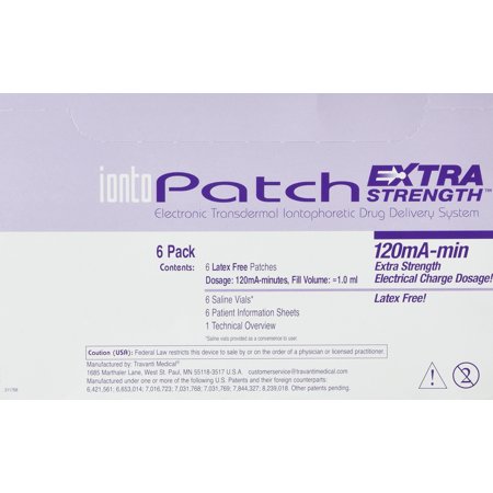 IontoPatch Extra Strength, 6 each patch/vial, 120mA-min