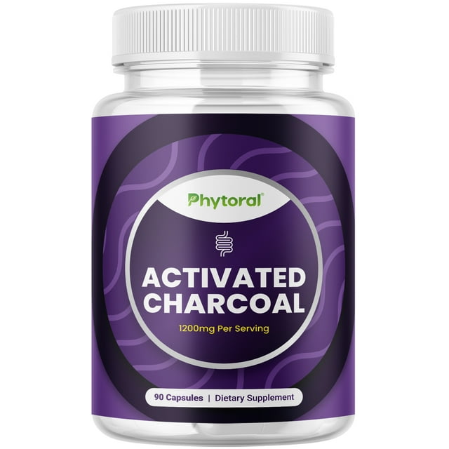 Extra Strength Activated Charcoal Pills 1200mg per serving Vegan