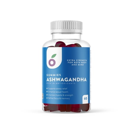 Extra Strength Ashwagandha Gummies - Complete Mind and Body Support. Brain Function Booster. 60 Count (30 Day Supply)