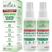 Hygea Natural Lice, Mite, and Bed Bug Travel Spray Bed Bug Treatment Travel Bug Spray, Extra Strength, 3 fl oz 2 pack